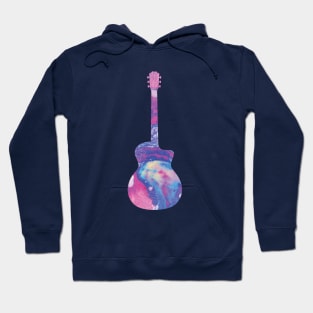 Acoustic Guitar Watercolor Texture Hoodie